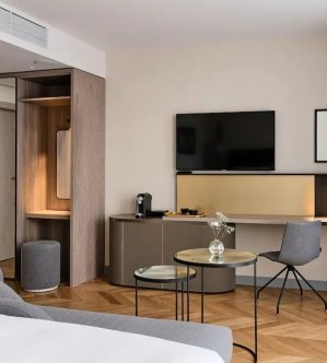 Obraz 3D w pokoju hotelowym